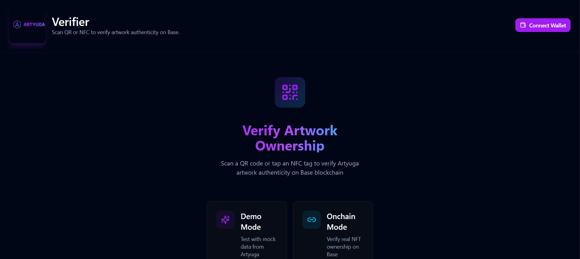 Artyug Verifier — NFC & QR Ownership Verification