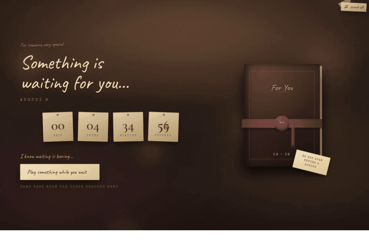For You — Time-Locked Birthday Scrapbook